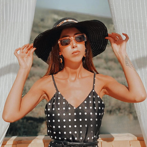Óculos de Sol Feminino Estilo Fashion Retangular