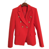 Blazer Feminino de Alfaiataria Acinturado Linho