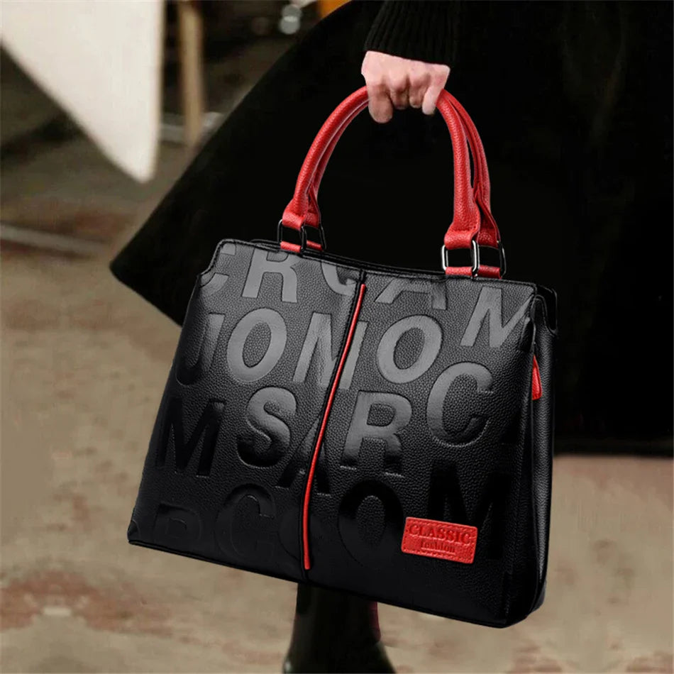 Bolsa Feminina Fashion Grande de Couro Sintético