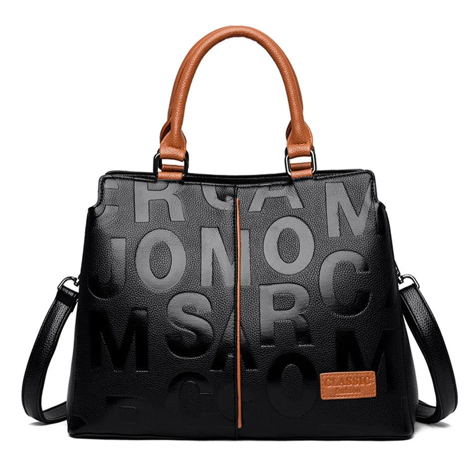 Bolsa Feminina Fashion Grande de Couro Sintético