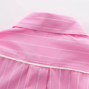 Conjunto Pink - Camisa Recortada e Calça com Cordão ajustavél - DermeBela