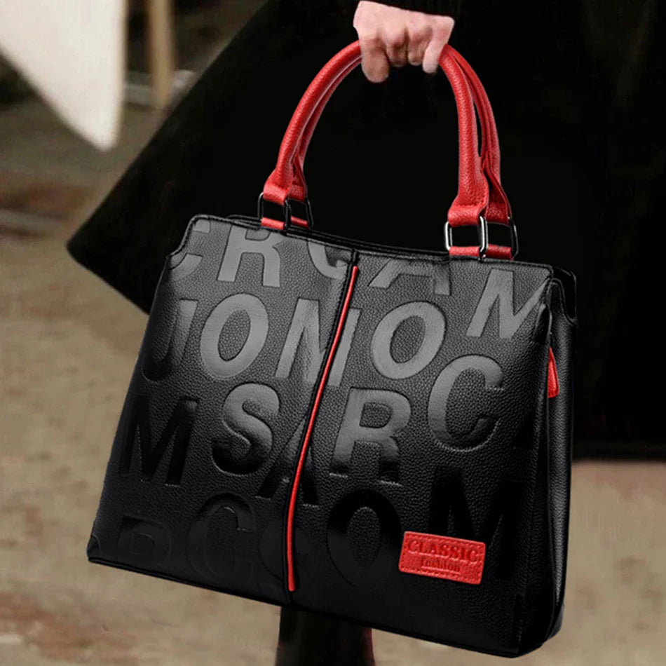 Bolsa Feminina Fashion Grande de Couro Sintético