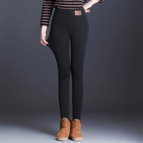Calça Legging Fashion Feminina Preta com Lã de Cordeiro