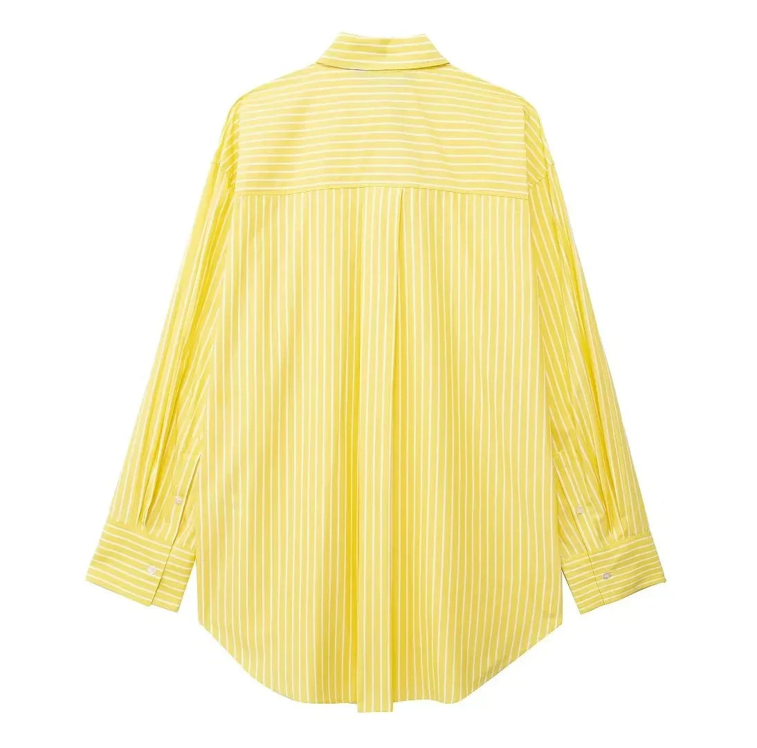 Conjunto Streetwear Amarelo - Blusa Listrada e Calça Solta - DermeBela