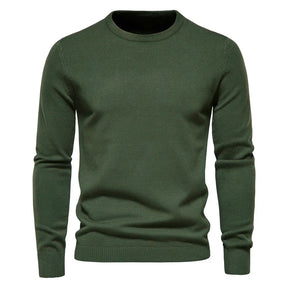 Suéter Slim Inverno Gola Redonda Liso