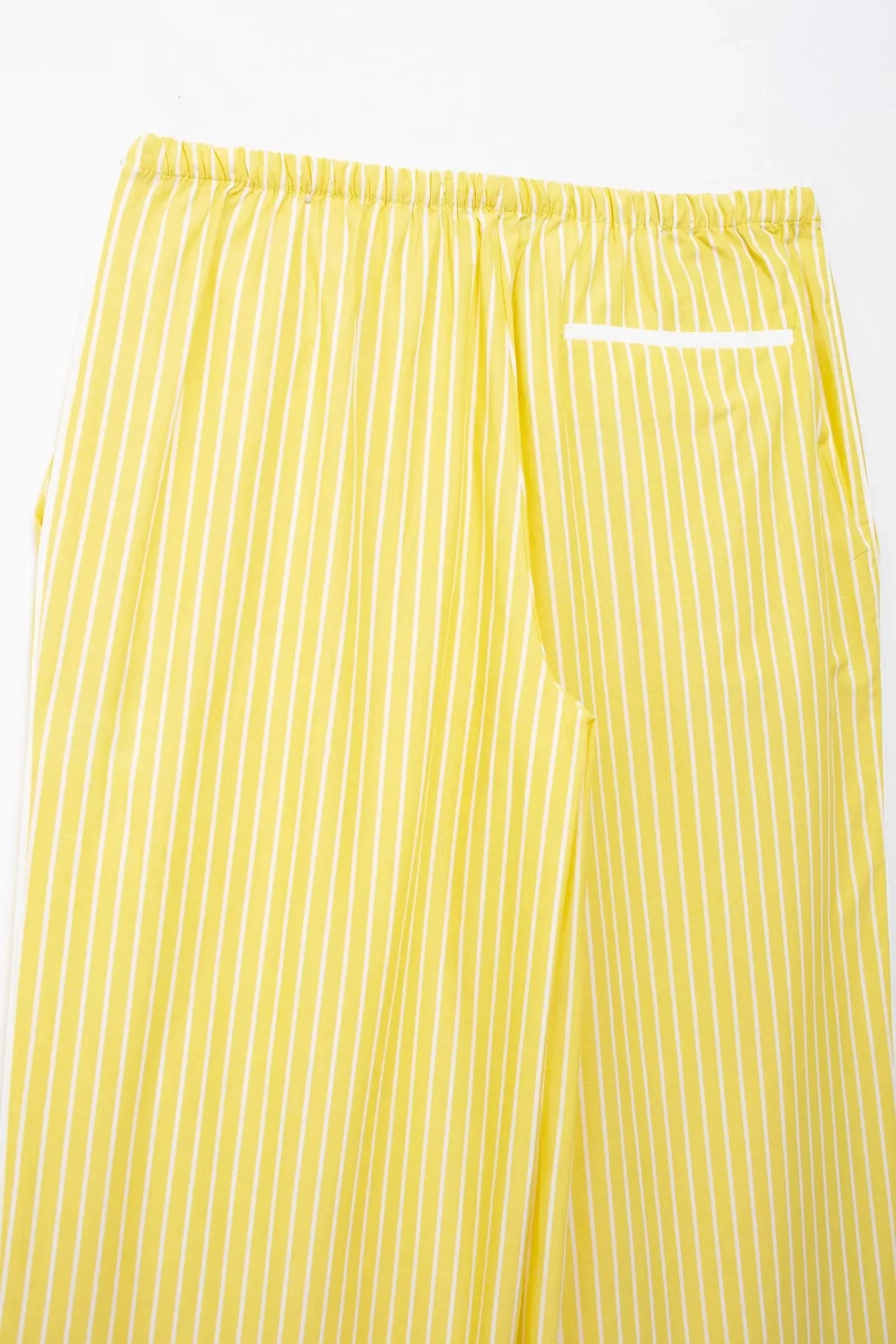 Conjunto Streetwear Amarelo - Blusa Listrada e Calça Solta - DermeBela