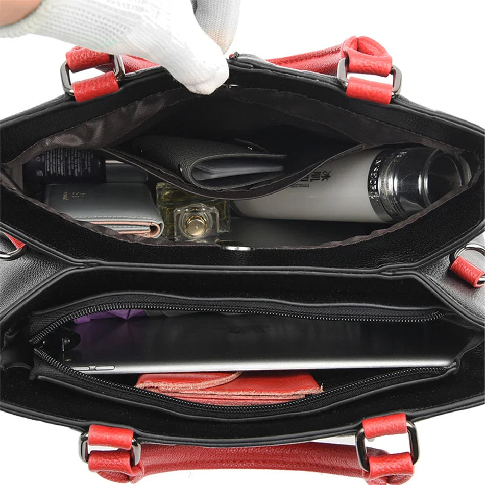 Bolsa Feminina Fashion Grande de Couro Sintético