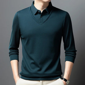 Camisa Preston™ com Colete Sobreposto e Estilo Executivo Casual /  Para Homens que Vestem Personalidade com Sofisticação!